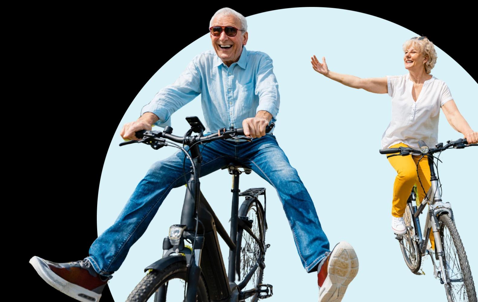 two people cycle