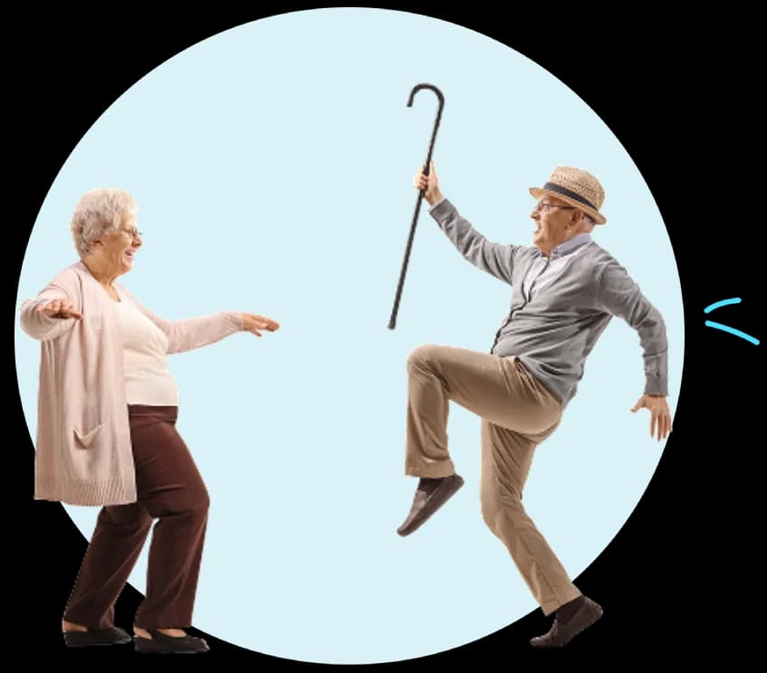 couple waking image